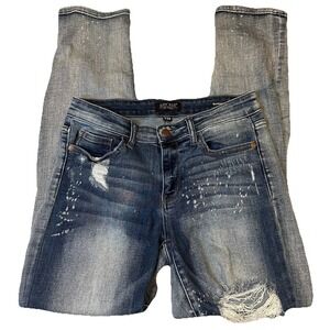 Judy Blue Women's Bleach Distressed‎ Boyfriend Jeans Size 7/28